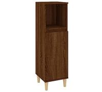 vidaXL Armadietto Bagno Rovere Marrone 30x30x100 cm Legno Multistrato, armadietto da Bagno, Mobile da Toilette, portaoggetti da Bagno
