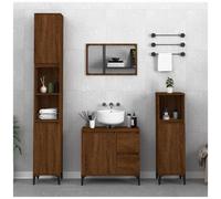 VIDAXL - Armadietto Bagno Rovere Marrone 30x30x190cm Legno Multistrato
