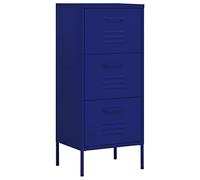 vidaXL Armadietto Blu Marino 42,5x35x101,5 cm in Acciaio