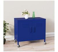 VIDAXL - Armadietto Blu Marino 60x35x49 Cm In Acciaio