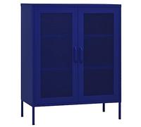vidaXL Armadietto Blu Marino 80x35x101,5 cm in Acciaio
