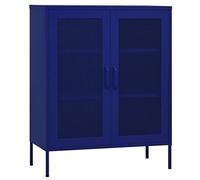 vidaXL Armadietto Blu Marino 80x35x101,5 cm in Acciaio