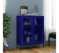 vidaXL Armadietto Blu Marino 80x35x101,5 cm in Acciaio