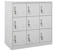 vidaXL Armadietto con Chiave Grigio Chiaro 90x45x92,5 cm in Acciaio