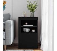 vidaXL Armadietto con Luci LED Nero in Legno Multistrato