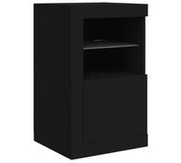 vidaXL Armadietto con Luci LED Nero in Legno Multistrato