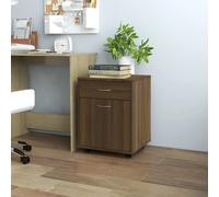 vidaXL Armadietto con Ruote Rovere Marrone 45x38x54 cm in Legno