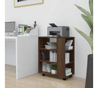 vidaXL Armadietto con Ruote Rovere Marrone 60x35x75 cm in Legno