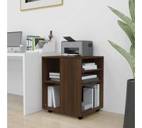 vidaXL Armadietto con Ruote Rovere Marrone 60x53x72 cm in Legno