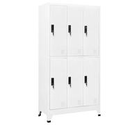 AX Armadietto Ripiano Ufficio Serratura Decor Mc120kg Bianco 90x45x180cm 339796