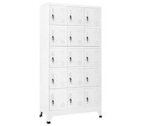 vidaXL Armadietto con Serratura Grigio Chiaro 90x40x180 cm in Acciaio