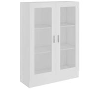 Armadietto con Vetrina Bianco 82,5x30,5x115cm Legno Multistrato