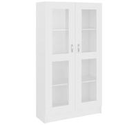 Armadietto con Vetrina Bianco 82,5x30,5x150cm Legno Multistrato