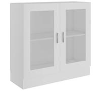 vidaXL Armadietto con Vetrina Bianco 82,5x30,5x80 cm Legno Multistrato