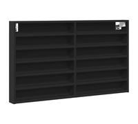 vidaXL Armadietto con Vetrina Nero 100x8,5x58 cm in Legno Multistrato, mobile vetrina, mobile a parete, mobile pensile, vetrina, mobile a muro