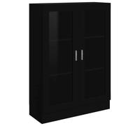 vidaXL Armadietto con Vetrina Nero 82,5x30,5x115 cm Legno Multistrato