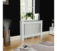 vidaXL Armadietto Copritermosifone in MDF Bianco 112 cm