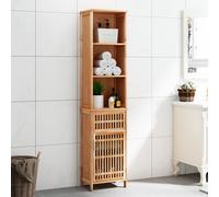 vidaXL Armadietto da Bagno 42x29x182 cm in Legno Massello di Noce