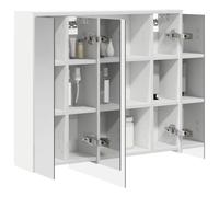 vidaXL Armadietto da bagno a specchio bianco, 73,5 x 16 x 62,5 cm, rettangolare, design moderno, soluzioni di archiviazione per eleganza ed efficienza, organizza il tuo spazio con stile