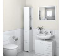 Armadietto da Bagno Bianco 25x26,5x170 cm in Legno Multistrato