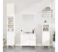 vidaXL Armadietto da Bagno Bianco 30x30x100 cm in Legno Multistrato
