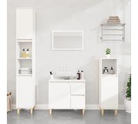 vidaXL Armadietto da Bagno Bianco 30x30x190 cm in Legno Multistrato