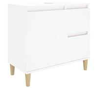 vidaXL Armadietto da Bagno Bianco 65x33x60 cm in Legno Multistrato