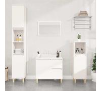 vidaXL Armadietto da Bagno Bianco 65x33x60 cm in Legno Multistrato