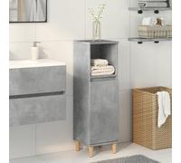 vidaXL Armadietto da Bagno Grigio Cemento 30x30x100 cm in Truciolato