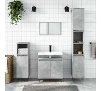 vidaXL Armadietto da Bagno Grigio Cemento 58x33x60cm Legno Multistrato