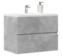 vidaXL Armadietto da Bagno Grigio Cemento 60x38,5x45cm in Truciolato, Mobile lavandino da Bagno, Mobile lavabo, Mobile da Bagno in Legno