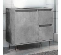 vidaXL Armadietto da Bagno Grigio Cemento 65x33x60cm in Truciolato
