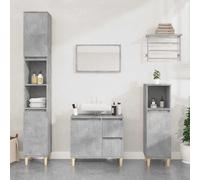 vidaXL Armadietto da Bagno Grigio Cemento 65x33x60cm Legno Multistrato