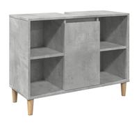 vidaXL Armadietto da Bagno Grigio Cemento 80x33x60cm Legno Multistrato, armadietto da Bagno, Mobile da Toilette, portaoggetti da Bagno
