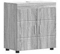 vidaXL armadietto da bagno grigio sonoma in legno ingegnerizzato 60 x 34 x 63 cm, solo per interni. Ha tanto spazio per gli essenziali e ripiani ampi. Assemblaggio necessario. Mobile per organizzare
