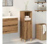 vidaXL Armadietto da Bagno Rovere Artigianale 30x30x100 cm Truciolato