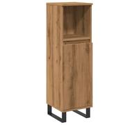 vidaXL Armadietto da Bagno Rovere Artigianale 30x30x100 cm Truciolato, Mobile da Bagno, arredo da Bagno, Mobile Alto da Bagno, armadietto da Bagno