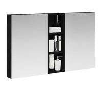 vidaXL Armadietto da bagno Set 3 pezzi 100 x 10,5 x 60,5 cm legno ingegnerizzato, bagno, rettangolare, design moderno con soluzioni di archiviazione, ottimizzazione dello spazio per praticità ed
