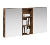 vidaXL Armadietto da bagno Set 3 pezzi 110 x 10,5 x 60,5 cm legno ingegnerizzato, bagno, rettangolare, design moderno con soluzioni di archiviazione, ottimizzazione dello spazio per praticità ed