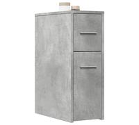 vidaXL Armadietto da Bagno Stretto con Ruote Grigio Cemento Truciolato