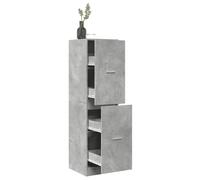 vidaXL Armadietto da Farmacia Grigio Cemento 40x41x144,5 cm Truciolato