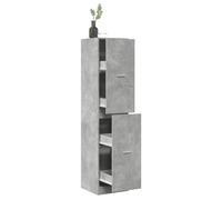 vidaXL Armadietto da Farmacia Grigio Cemento 40x41x174,5 cm Truciolato