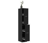 vidaXL Armadietto da Farmacia Nero 30x41x174,5 cm in Truciolato