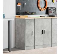 vidaXL Armadietto da Garage Grigio cemento 30x51x85 cm