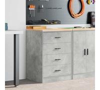 vidaXL Armadietto da Garage Grigio cemento 60x51x85 cm
