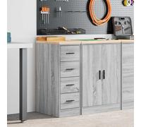 vidaXL Armadietto da Garage Grigio Sonoma 30x51x85 cm