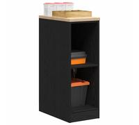 vidaXL Armadietto da Garage Nero 30x51x85 cm in Legno Massello di Pino