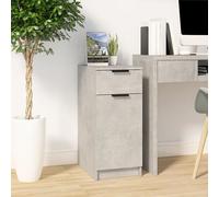 vidaXL Armadietto da Scrivania Grigio Cemento 33,5x50x75 cm Legno