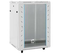 vidaXL Armadietto di Rete 15U con Ruote Girevole 19" IP20 60x45x86 cm, Armadio di Rete autoportante, Armadio Dati, Supporto di Rete