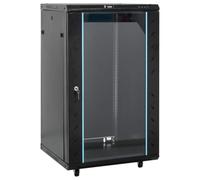 vidaXL Armadio di Rete 19" 18U IP20 Nero 60x60x100 cm Autoportante